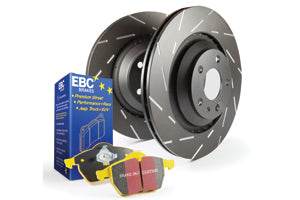 EBC Audi Seat Volkswagen Yellowstuff 4000 Series Rear Sport Brake Pads & USR Slotted Discs Kit - TRW Caliper (Inc. 8U Q3, 7N Alhambra, B6 Passat & MK1 Tiguan) | ML Performance UK