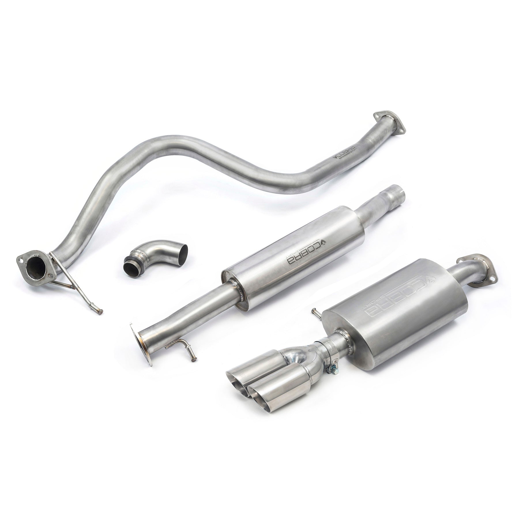 Cobra Exhaust Ford Fiesta (Mk8) 1L EcoBoost ST-Line (ST Style) Twin Tip Cat Back Performance Exhaust | ML Performance EU Car Parts