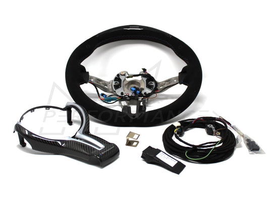 Genuine BMW F80 F82 M Performance Alcantara Steering Wheel with Carbon Fibre Trim & Race Display (M3 & M4) - ML Performance UK