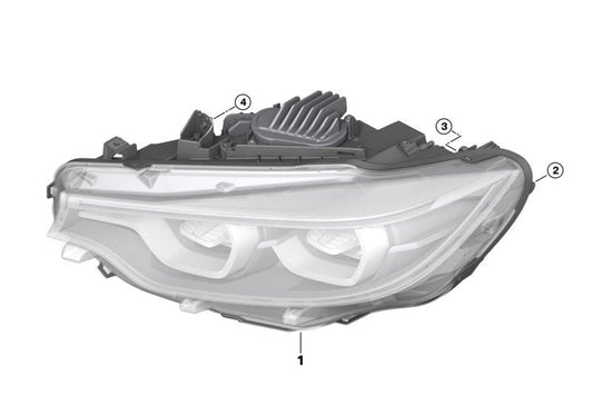 Genuine BMW F32 F36 F80 F82 LCI LED Headlights - Pair (Inc. 430i, 440iX, M3 & M4) - ML Performance UK