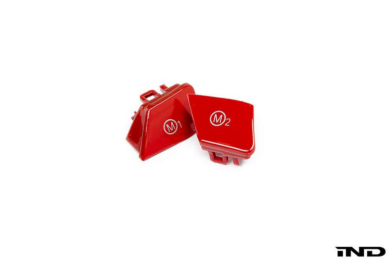 IND BMW F80 F82 F83 F87 Red M1 & M2 Steering Wheel Button Set (M2 Competition, M3 & M4) - ML Performance UK