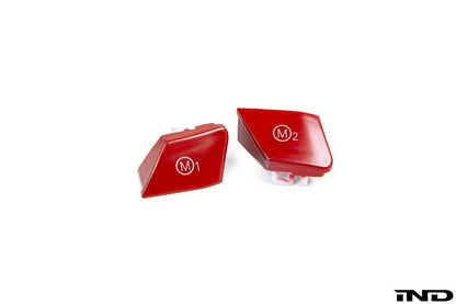 IND BMW F80 F82 F83 F87 Red M1 & M2 Steering Wheel Button Set (M2 Competition, M3 & M4) - ML Performance UK
