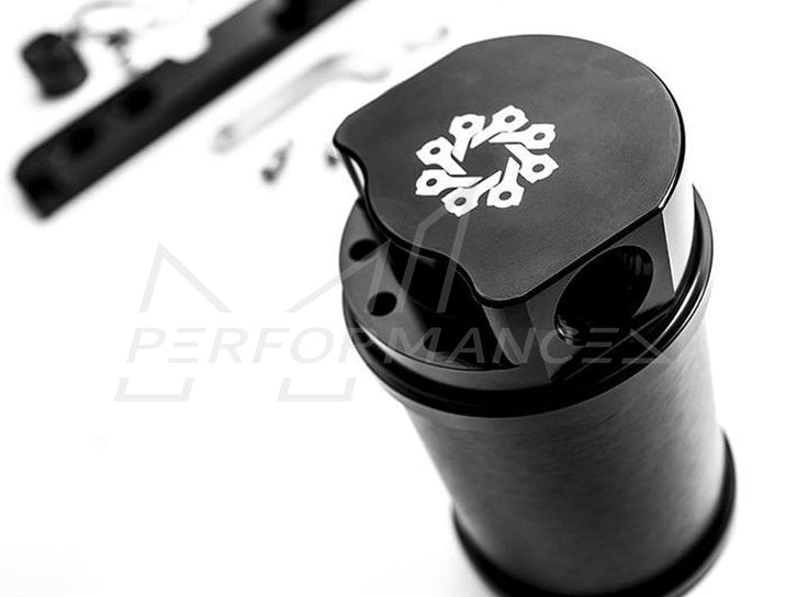 Integrated Engineering Audi Volkswagen 2.0T MK5 MK6 Recirculating Catch Can Kit For OEM Valve Cover (A3, Golf, Jetta, Passat & TT)