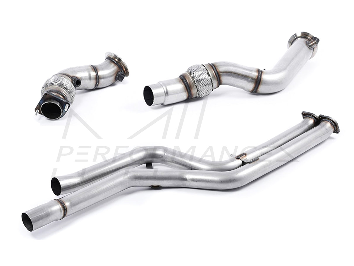 MillTek BMW F80 F82 Large Bore 3"  De-cat Downpipes (M3 & M4) - ML Performance UK