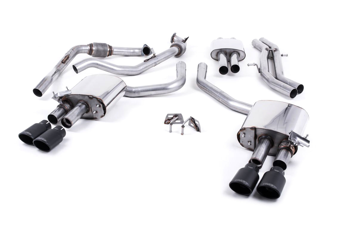 MillTek Audi B9 Resonated Cat-Back Exhaust (S4 & S5)