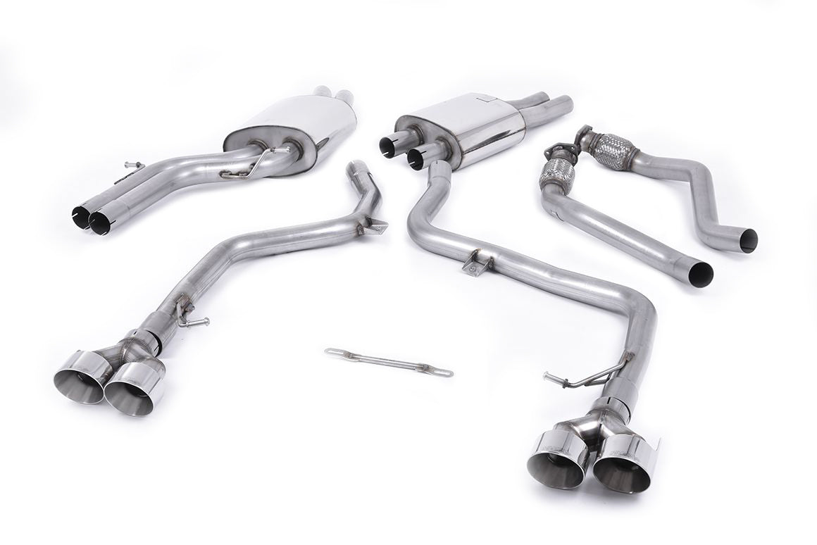MillTek Audi B8 & B8.5 Resonated Cat-Back Exhaust (S4 & S5)