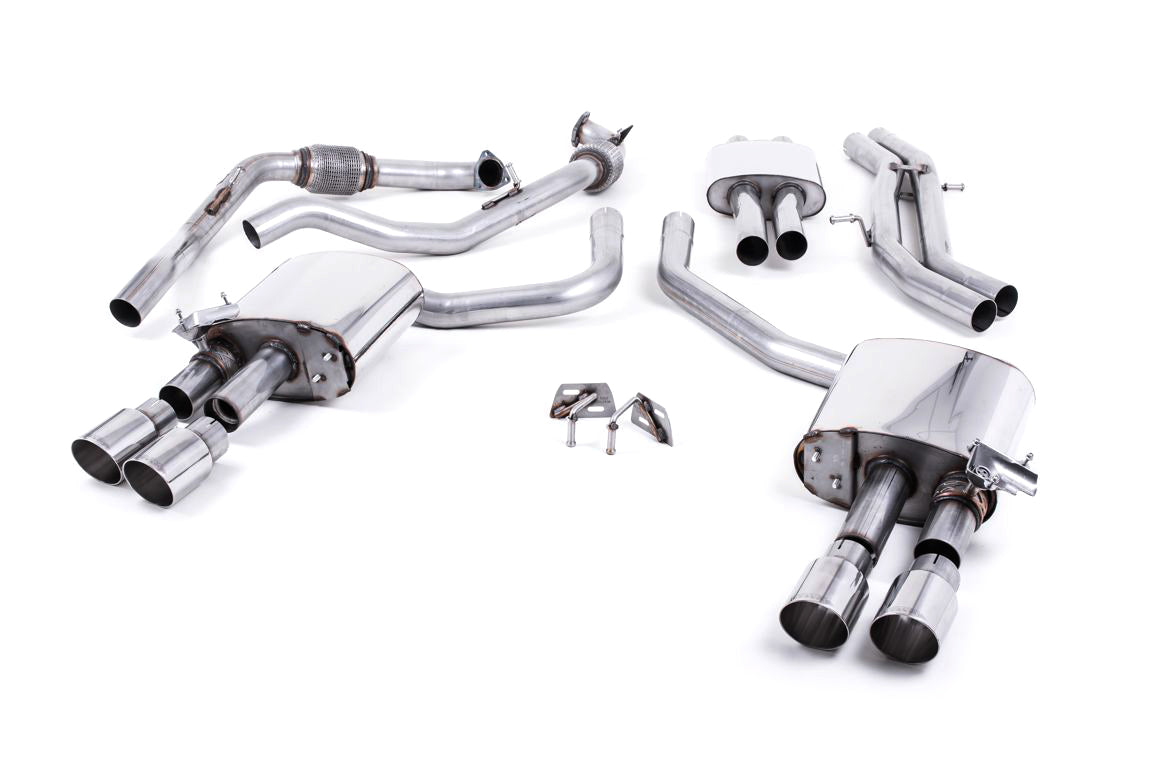 MillTek Audi B9 Resonated Cat-Back Exhaust (S4 & S5)