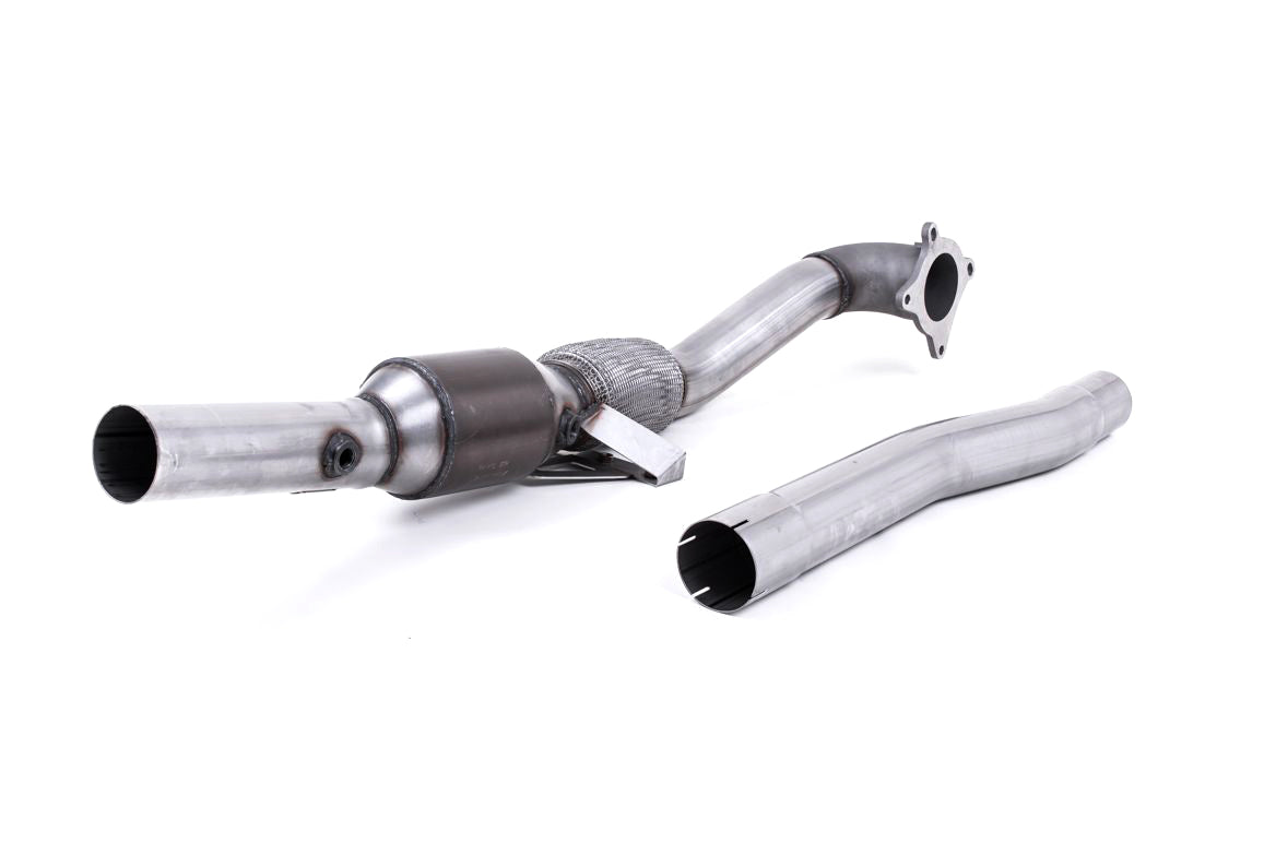 MillTek Audi TT MK2 STAINLESS STEEL CAST LARGE BORE DOWNPIPE WITH HI-FLOW SPORTS CATALYST (FOR MILLTEK RACE CAT-BACK) - ML Performance EU