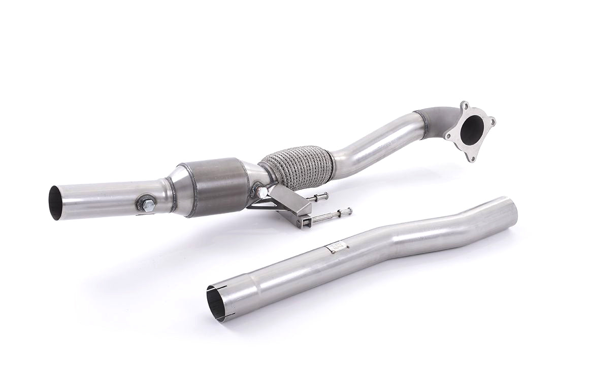MillTek Audi VW Stainless Steel Cast Large Bore Downpipe with Hi-Flow Sports Catalyst (8J TTS & MK6 Golf R) - ML Performance EU