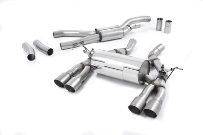 MillTek BMW F80 F82 Cat-back Exhaust System (M3 & M4) - Non-race Titanium Tips - ML Performance