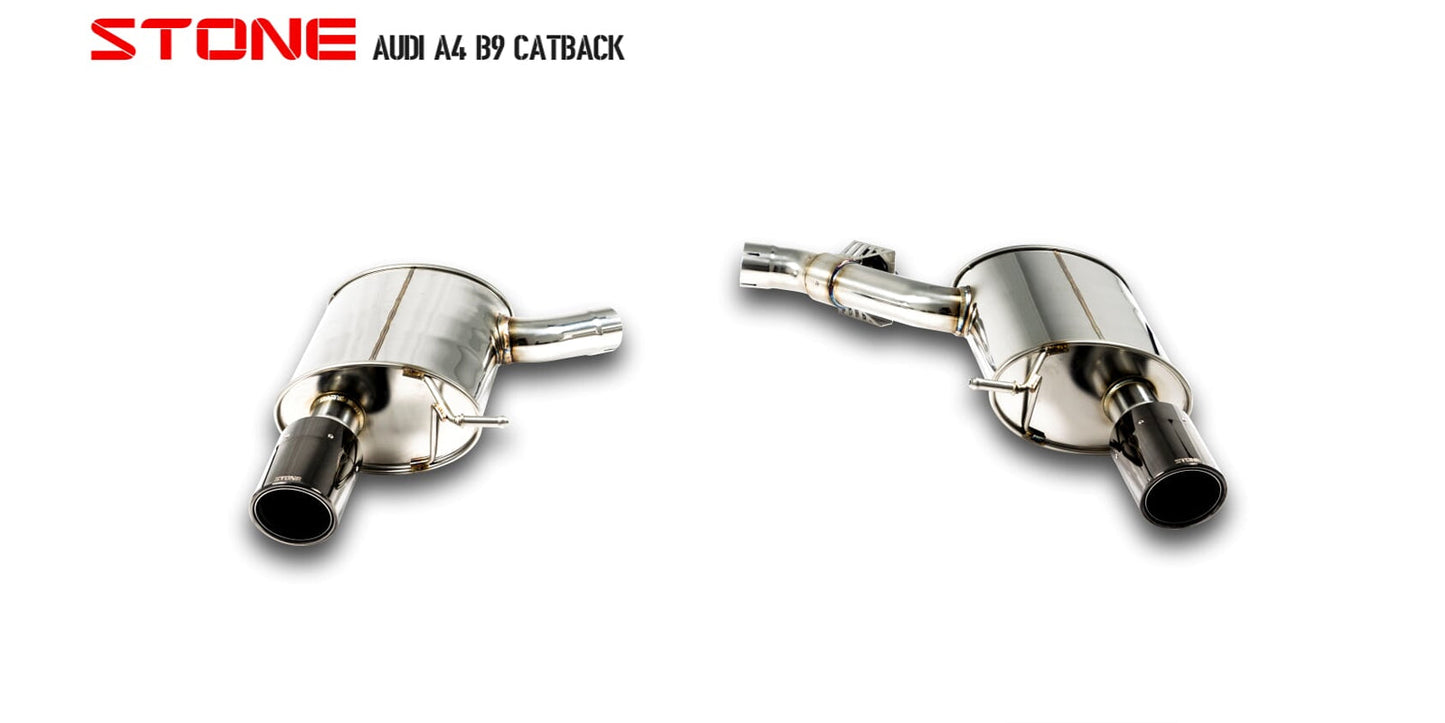 Stone Exhaust Audi EA888 B9 Valvetronic Catback Exhaust System (A4 45 TFSI & A5 45 TFSI) - ML Performance EU
