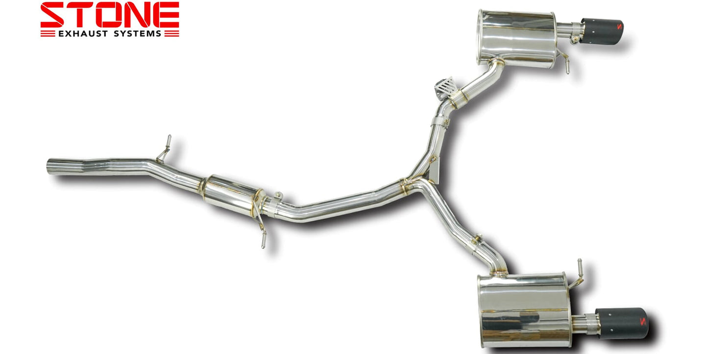Stone Exhaust Audi EA888 B9 Valvetronic Catback Exhaust System (A4 40 TFSI & A5 40 TFSI) - ML Performance EU