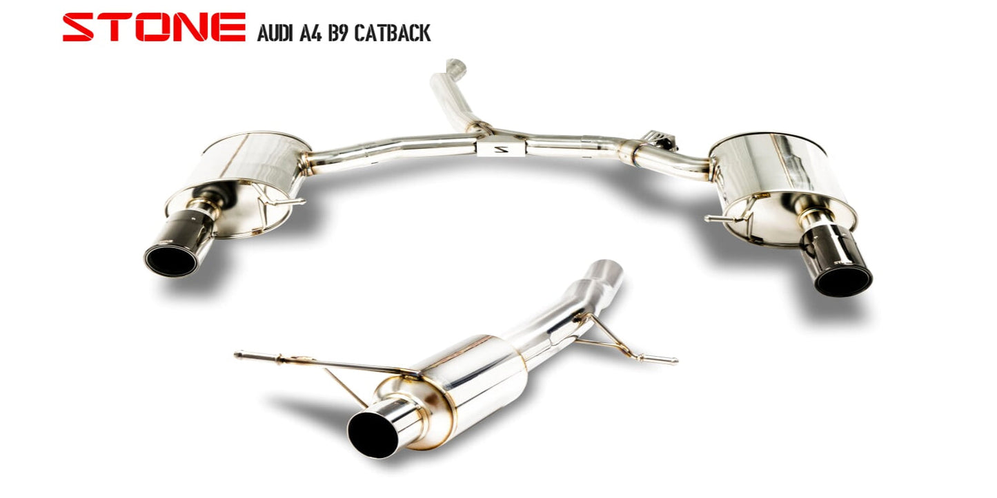 Stone Exhaust Audi EA888 B9 Valvetronic Catback Exhaust System (A4 40 TFSI & A5 40 TFSI) - ML Performance EU