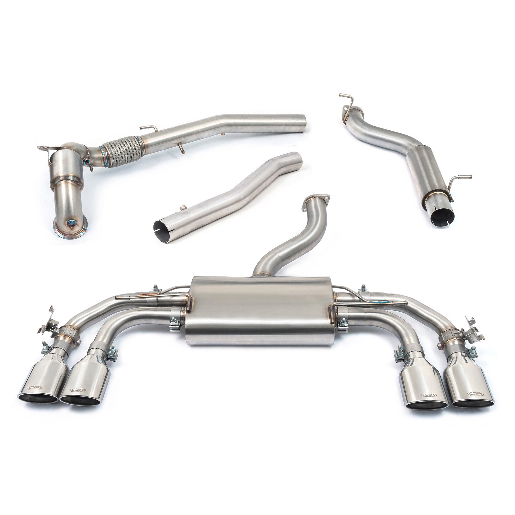 Cobra Exhaust VW Golf R (Mk8) 2.0 TSI (21+) Valved Turbo Back Performance Exhaust | ML Performance EU Car Parts