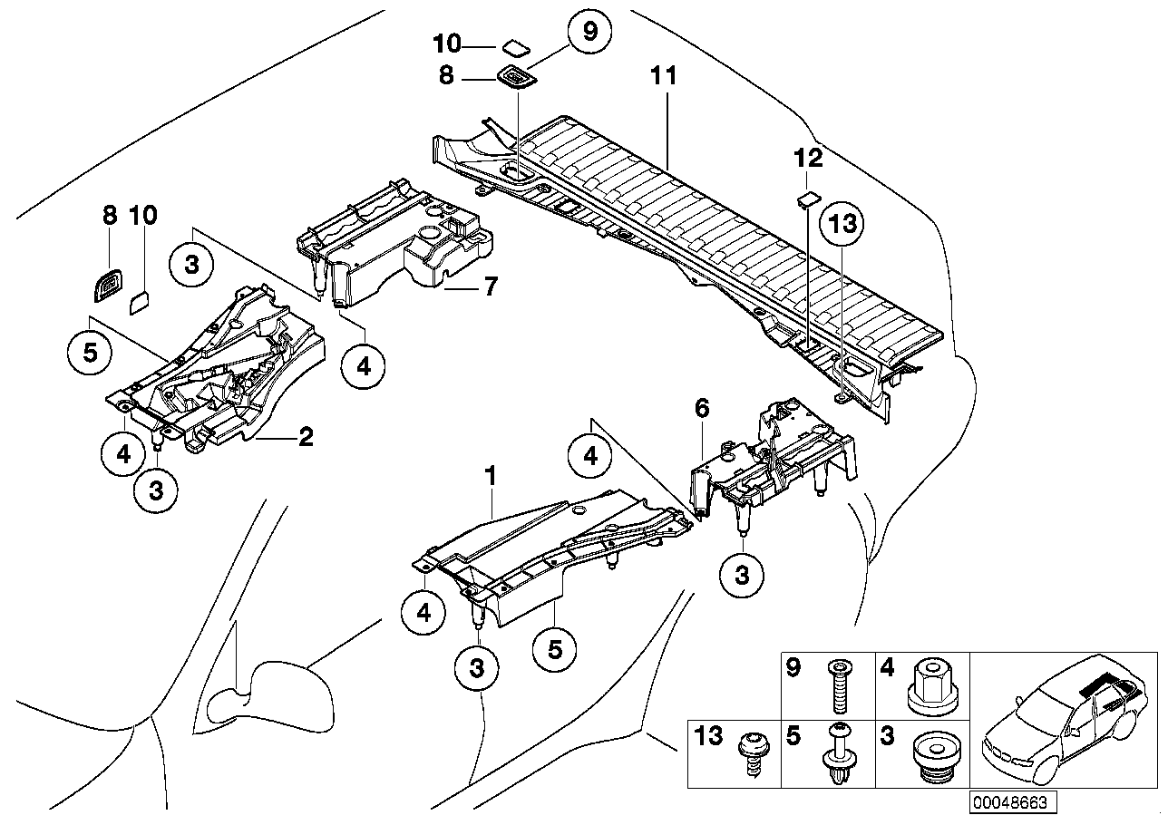 Genuine BMW 51477001151 E53 Left Sill Cover Lid HELLBEIGE 2 (Inc. X5) | ML Performance EU EU Car Parts