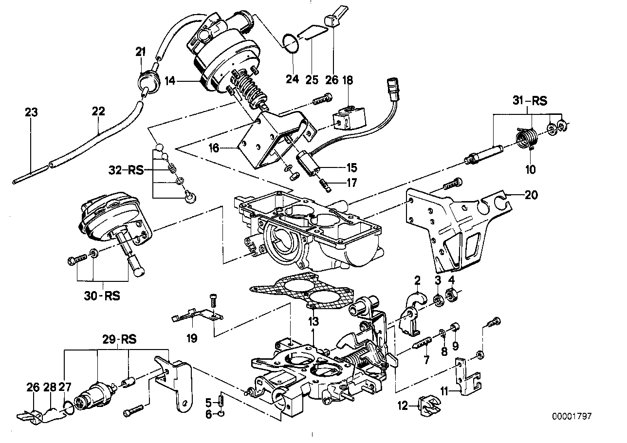 Genuine BMW 13111289901 E30 E28 Lever (Inc. 316 & 518) | ML Performance EU EU Car Parts
