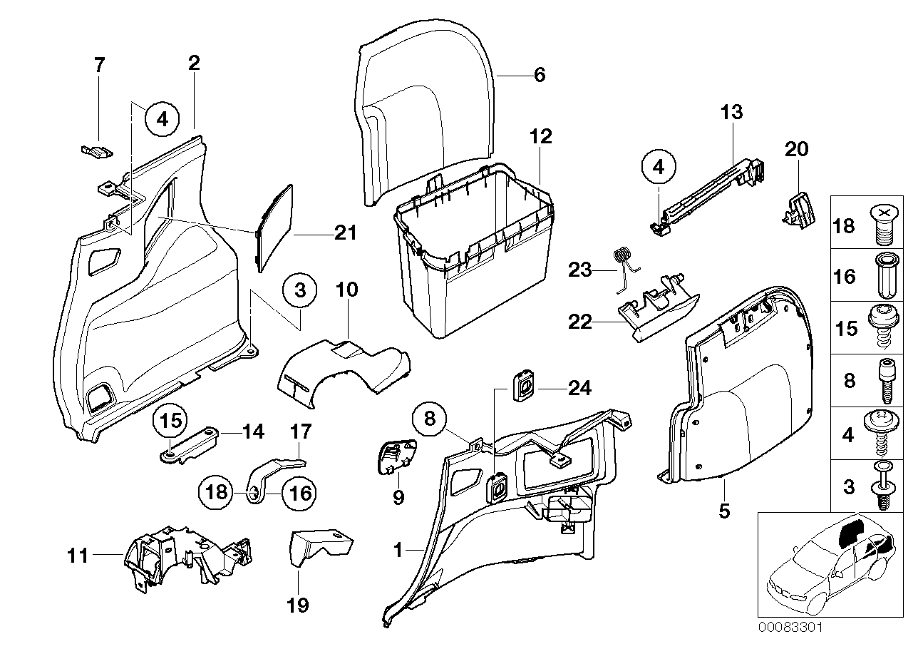 Genuine BMW 51477044491 E46 Socket Mount GRAU (Inc. 330xi, 323i & 316i) | ML Performance EU EU Car Parts