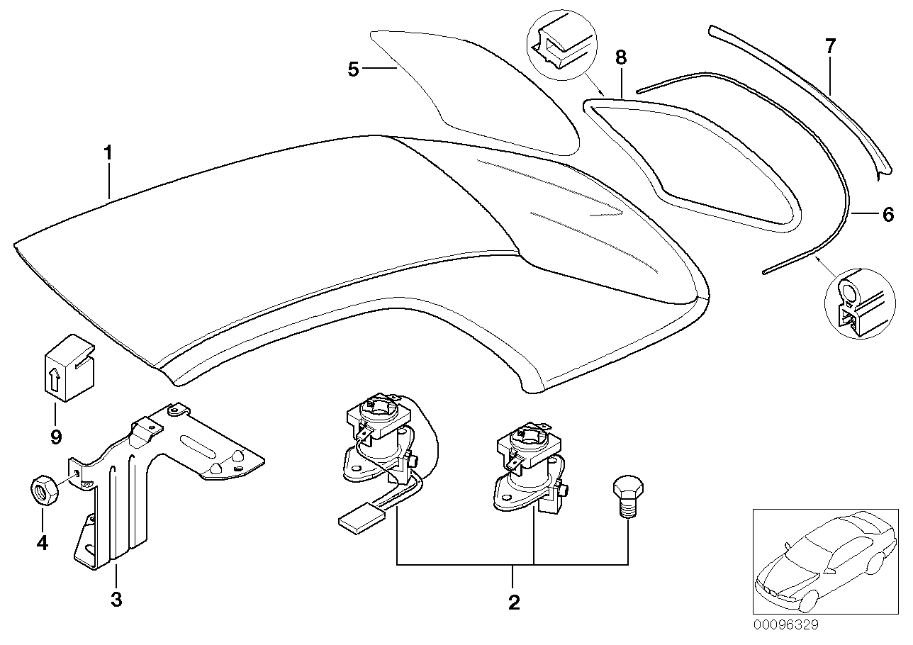 Genuine BMW 54218228911 E46 Rear Window Cover (Inc. 320Ci, 323Ci & 320Cd) | ML Performance EU Car Parts
