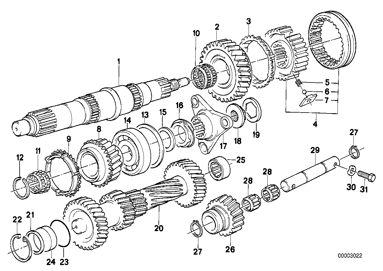 Genuine BMW 23231224495 E28 E32 E23 Guide Sleeve 5Th And Reverse Gear (Inc. 735i, 730iL & M535i) | ML Performance EU EU Car Parts