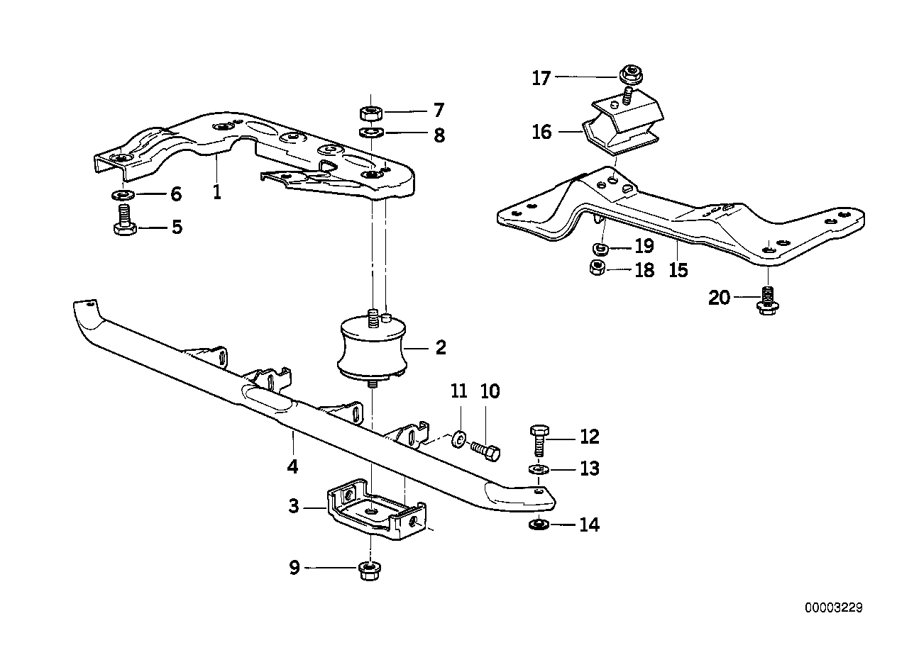 Genuine BMW 24701138428 E36 E34 Rubber Mounting Right (Inc. 525i, 520i & 325i) | ML Performance EU EU Car Parts