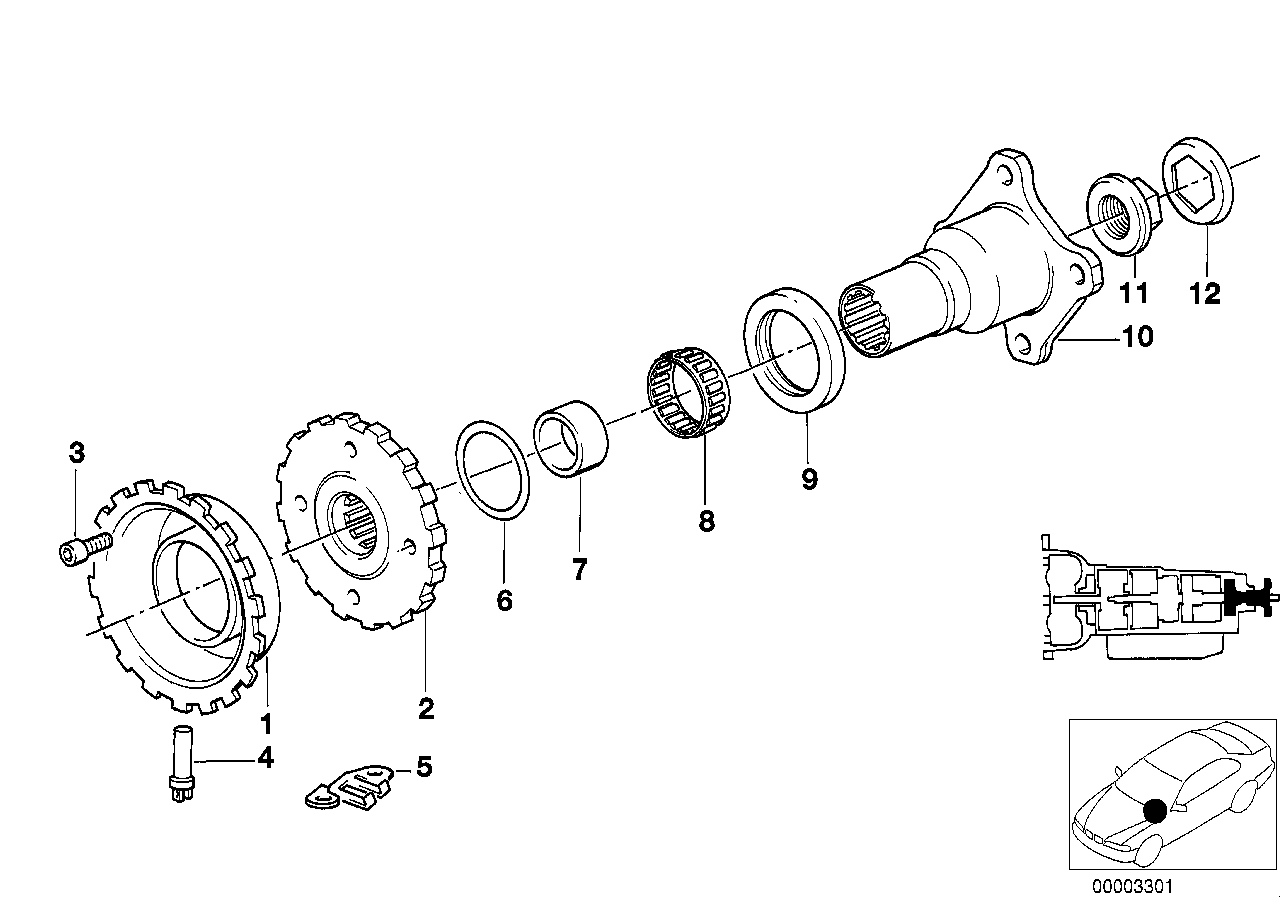 Genuine BMW 24211217314 E32 E31 Output Flange (Inc. 750i, 750iL & 750iLS) | ML Performance EU EU Car Parts