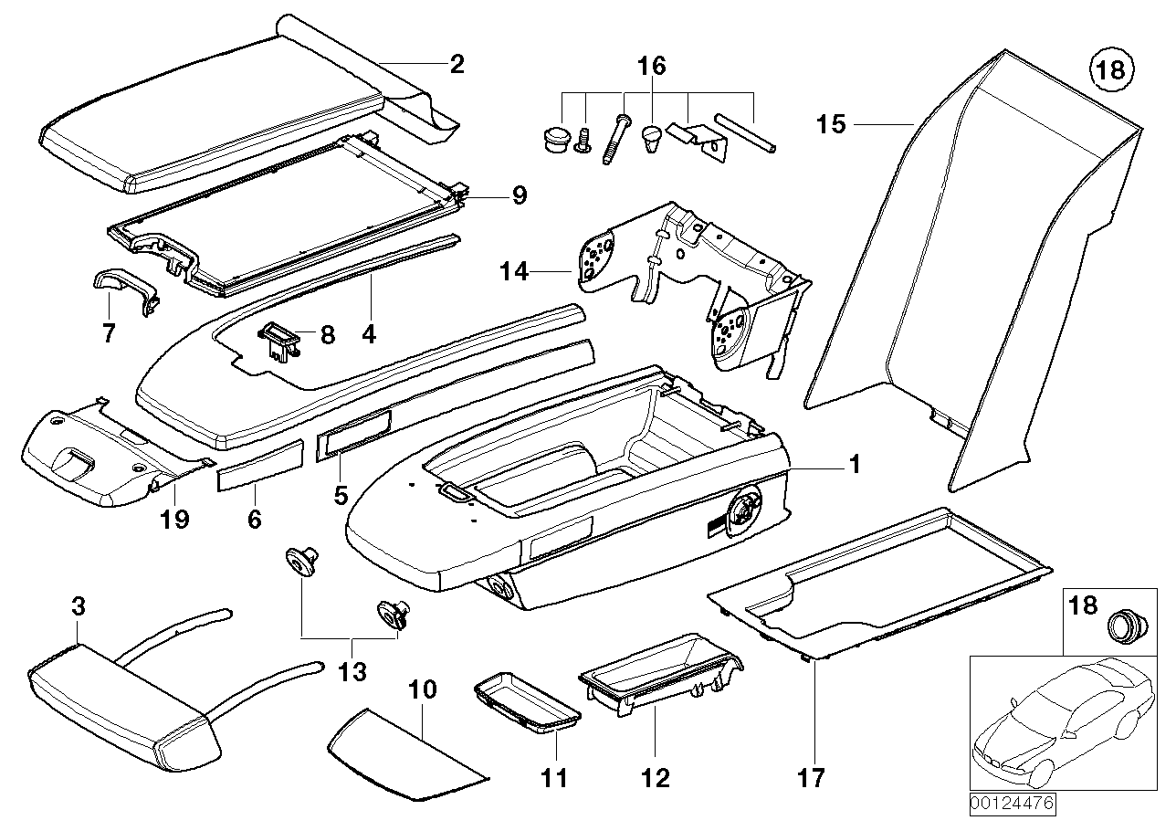 Genuine BMW 52207124697 E66 E65 E67 Cover SCHWARZ (Inc. 750i, 730Li & 735Li) | ML Performance EU EU Car Parts