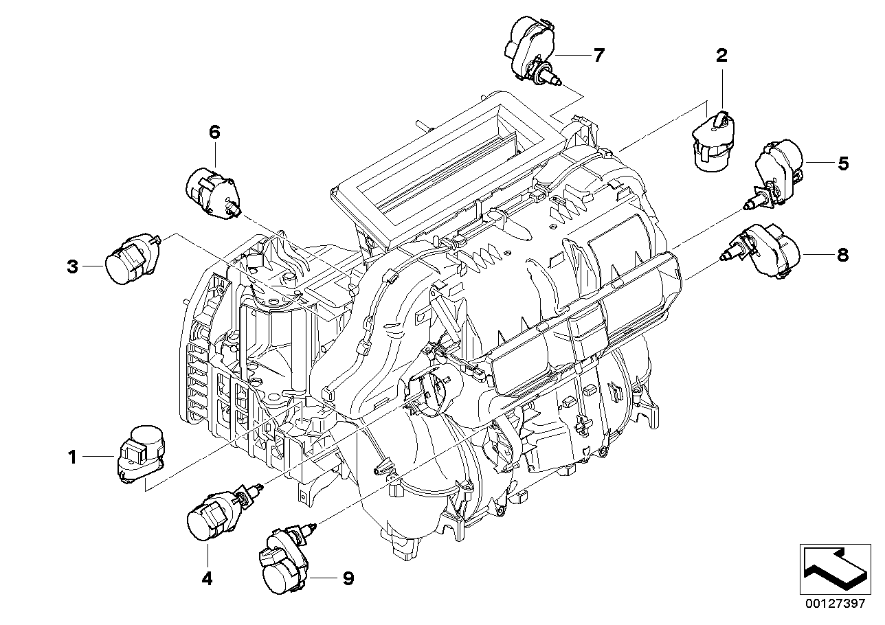 Genuine BMW 64116942989 E63 E61 E64 Actuator Drive, Rear Compartm., Center (Inc. 535d, 525xd & 530i) | ML Performance EU EU Car Parts