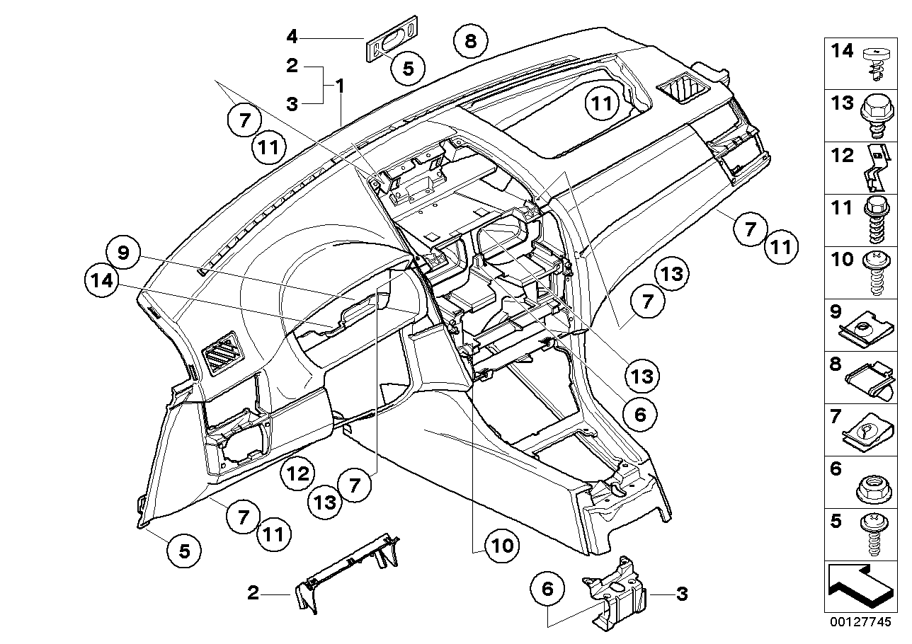 Genuine BMW 51453402634 E83 Steering Column Cover (Inc. X3) | ML Performance EU EU Car Parts