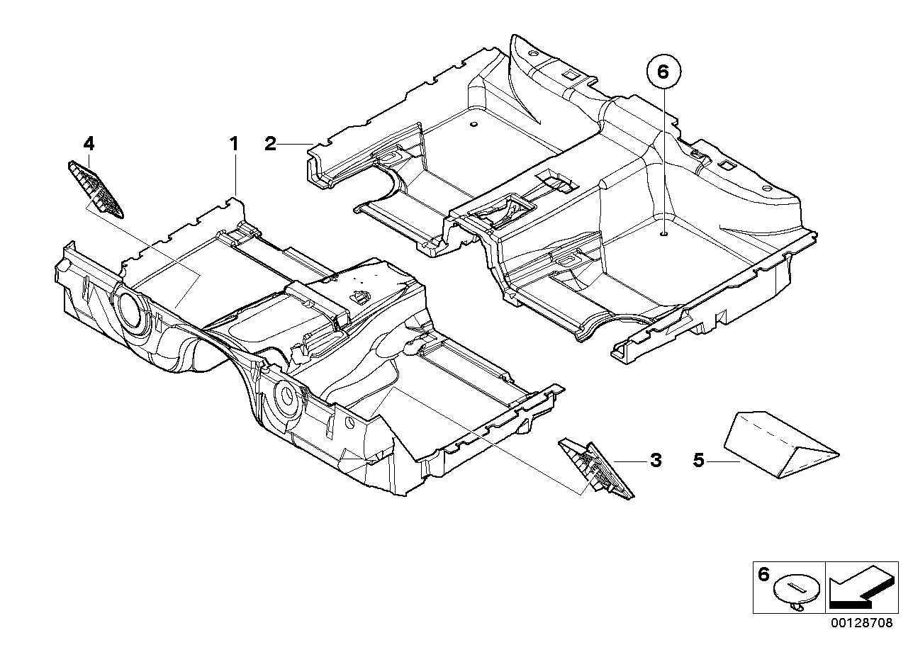 Genuine BMW 51477013907 E66 E67 Floor Covering Rear ANTHRAZIT (Inc. 745LiS, 760LiS & 730Li) | ML Performance EU EU Car Parts