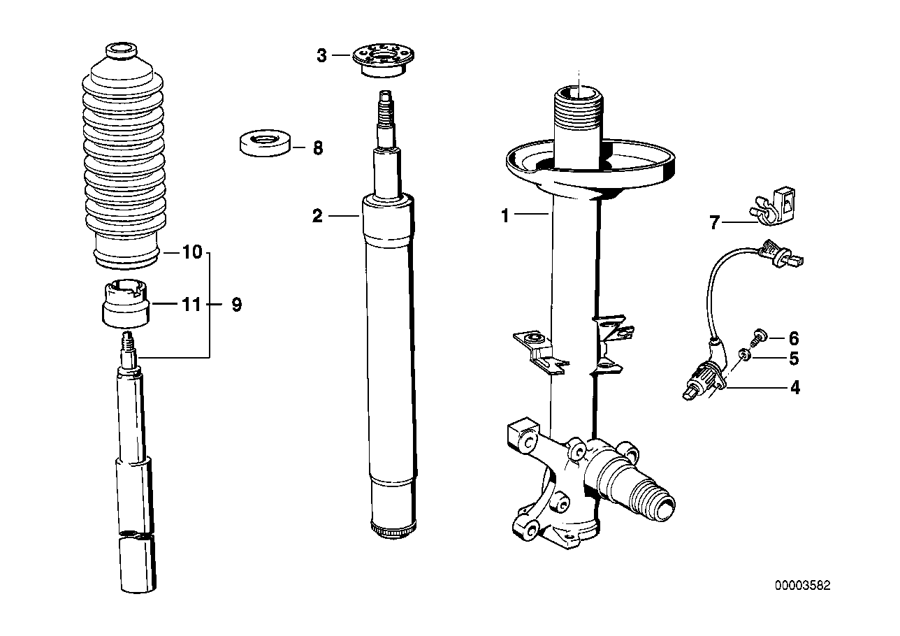 Genuine BMW 31321134407 E32 Shock Absorber-Insert M12 X 1,5mm (Inc. 750i & 750iL) | ML Performance EU EU Car Parts