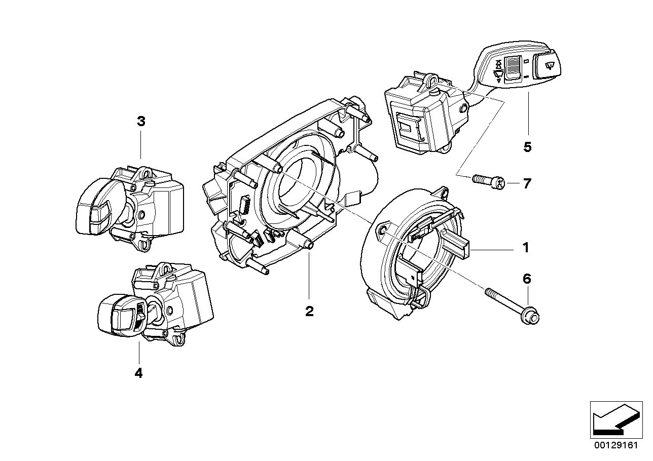 Genuine BMW 61316924107 E61 E61 Wiper Switch (Inc. 535xi, 545i & 520i) | ML Performance EU Car Parts