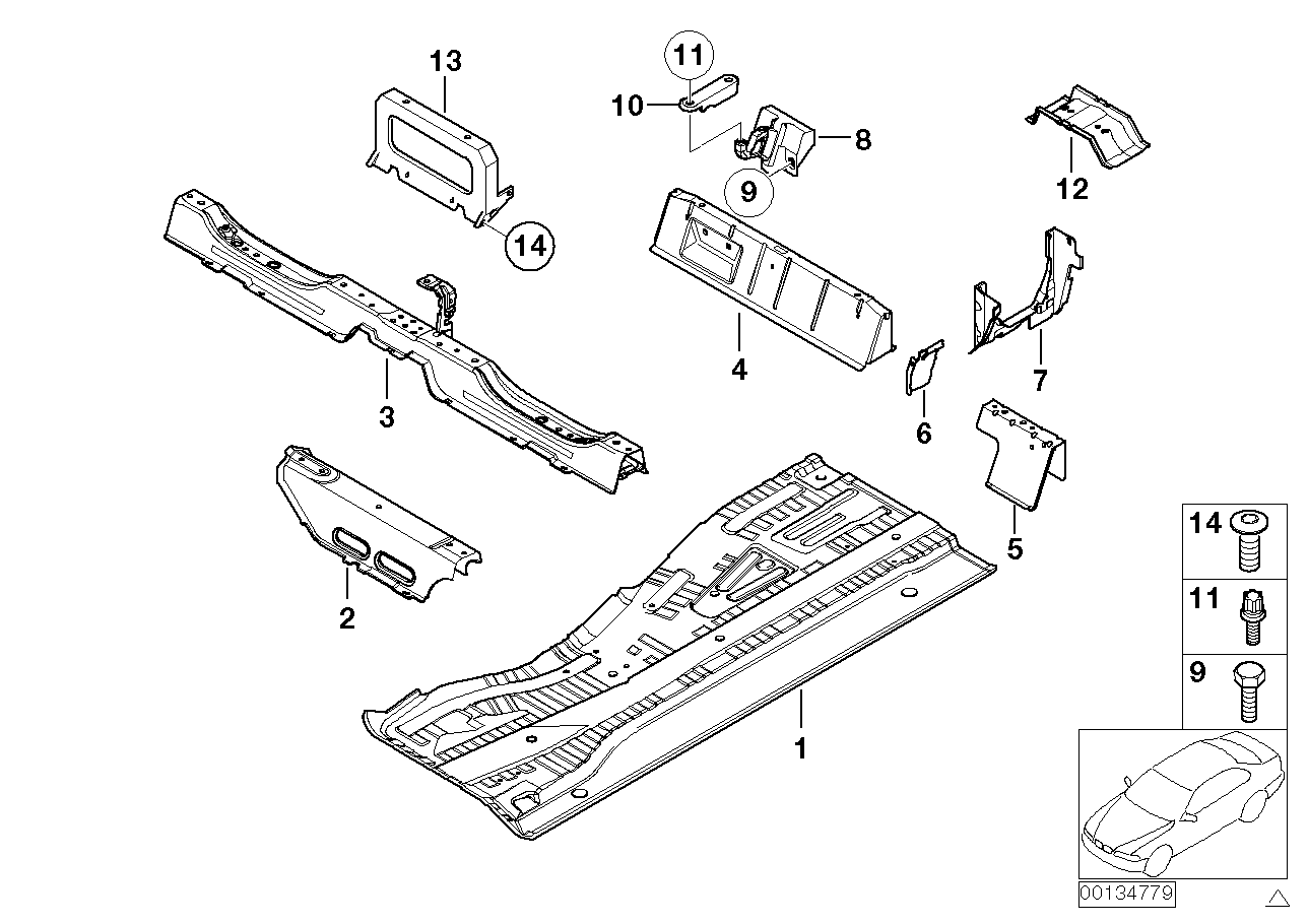 Genuine BMW 41118254323 E53 Centre Backrest Bearing Bracket (Inc. X5) | ML Performance EU EU Car Parts