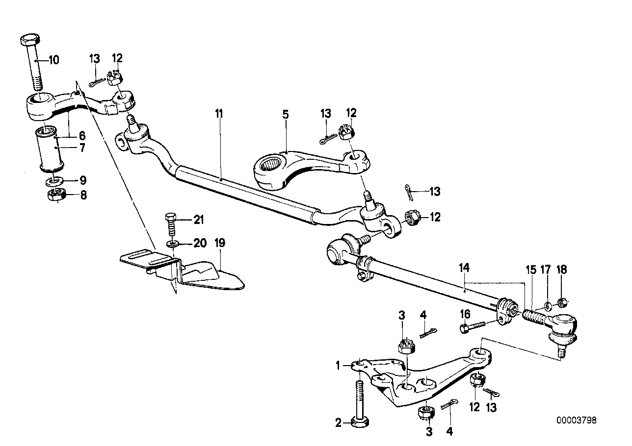 Genuine BMW 32211125739 E28 E24 Right Tie Rod Arm (Inc. 633CSi, 635CSi & 518) | ML Performance EU EU Car Parts