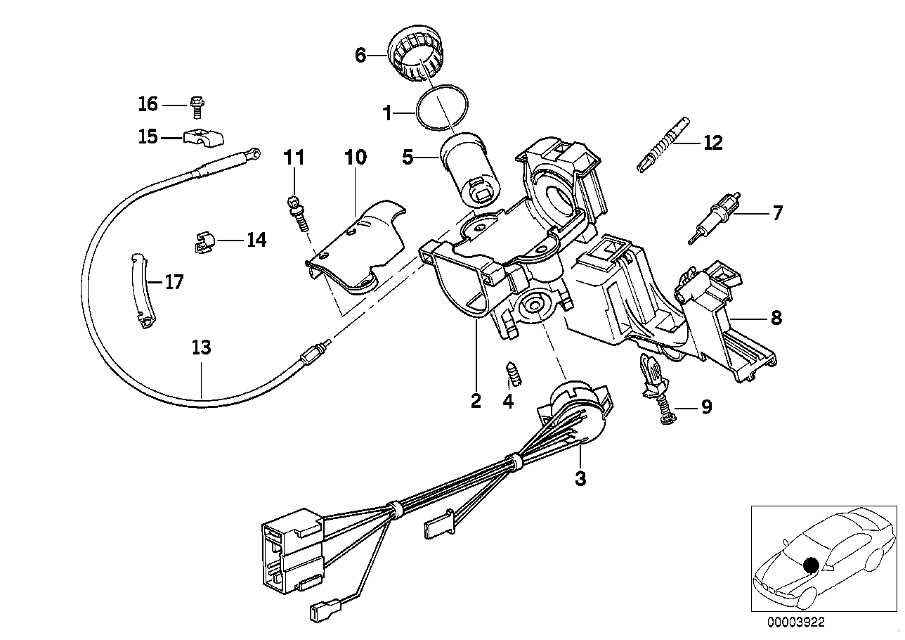 Genuine BMW 32311160276 E34 E32 Steering Lock (Inc. 735i, 740iL & 735iL) | ML Performance EU EU Car Parts