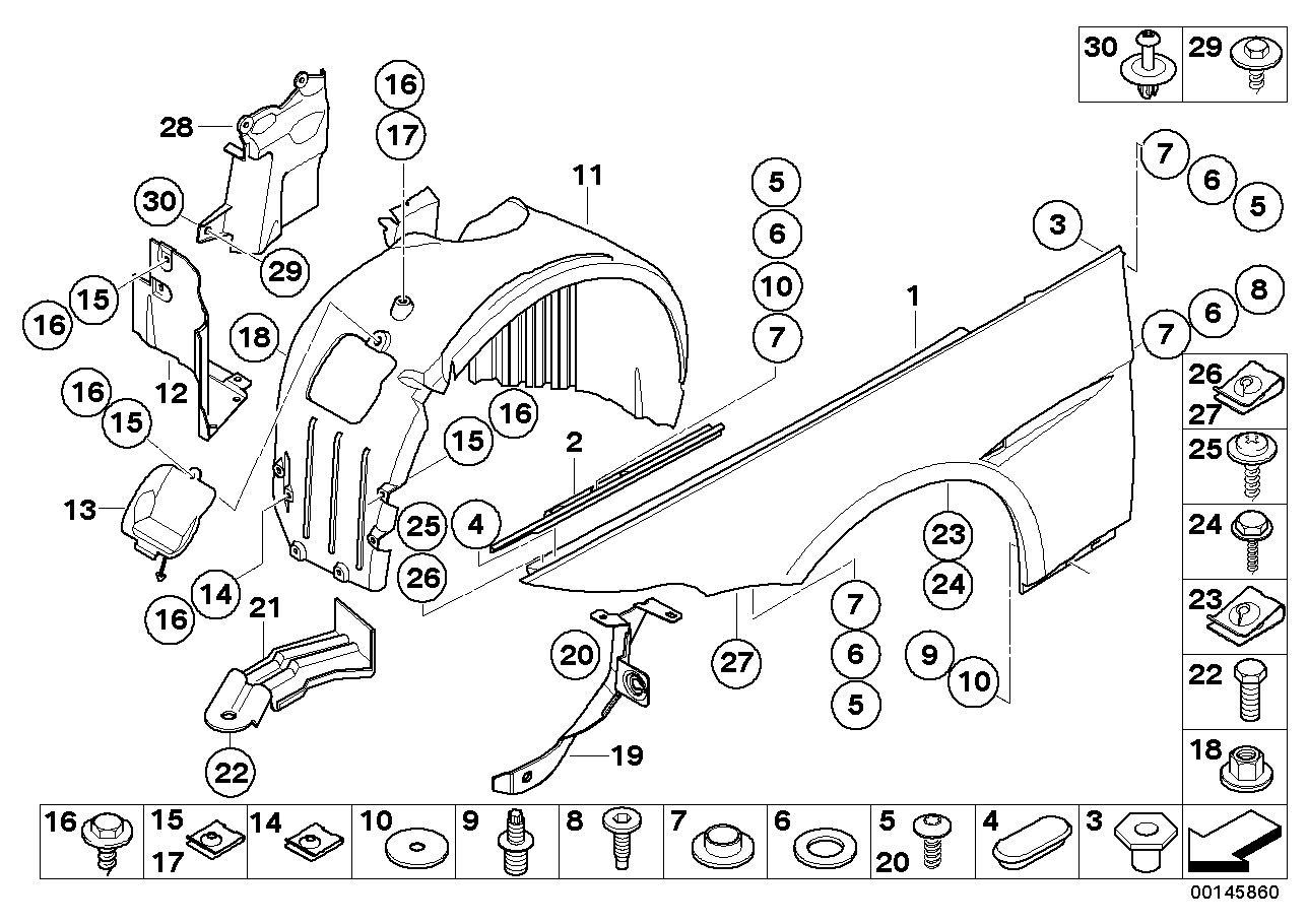 Genuine BMW 41357070467 E63 E64 Reinforcement Side Panel, Front Left (Inc. 645Ci, 630i & M6) | ML Performance EU EU Car Parts