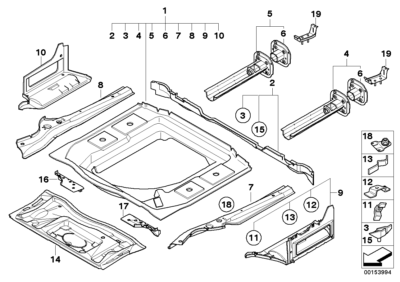 Genuine BMW 41117899848 E60 Trunk Floor Right (Inc. M5) | ML Performance EU EU Car Parts