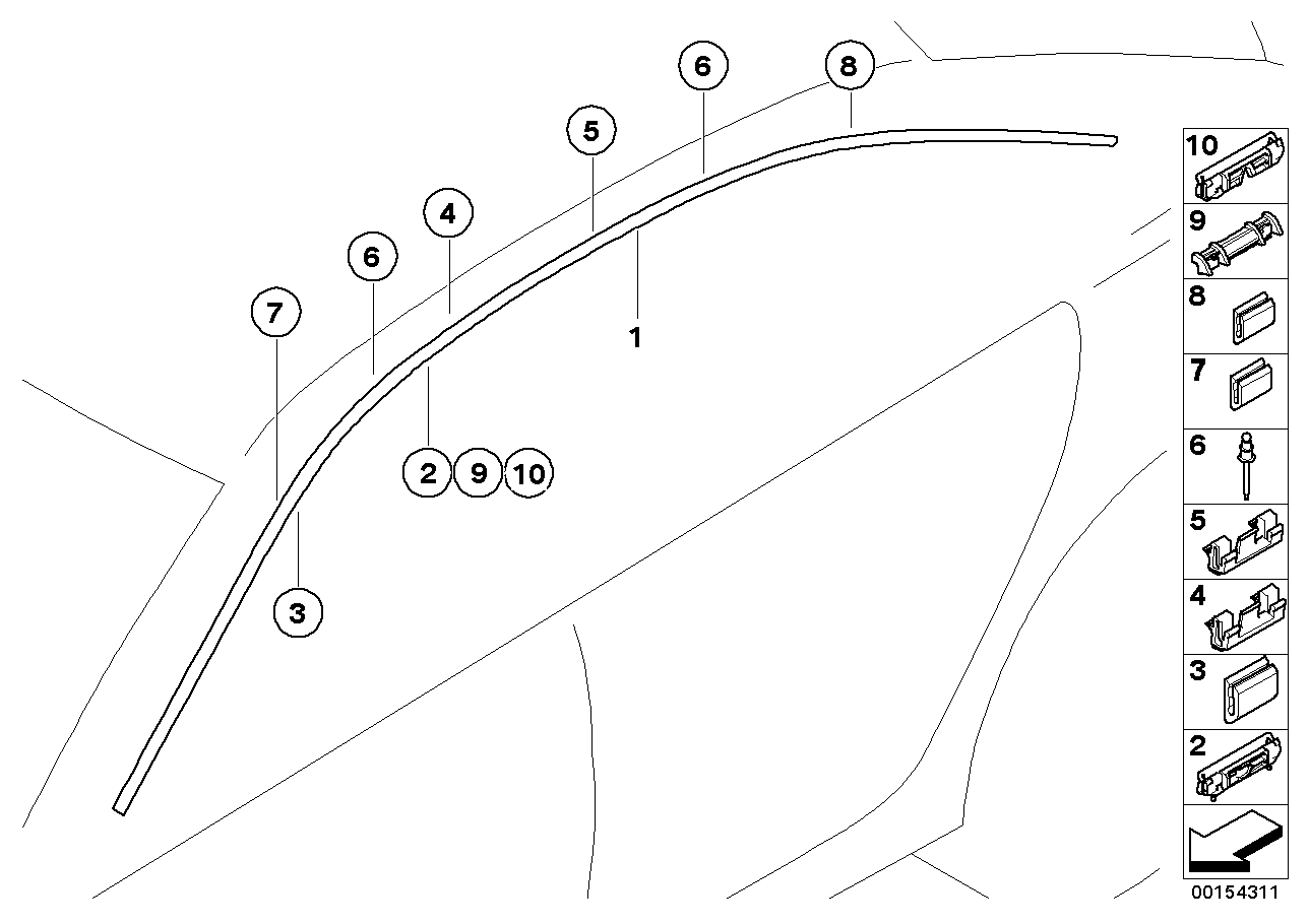 Genuine BMW 51137019273 E65 Clamp WEISS (Inc. 735i, 740i & 760i) | ML Performance EU EU Car Parts