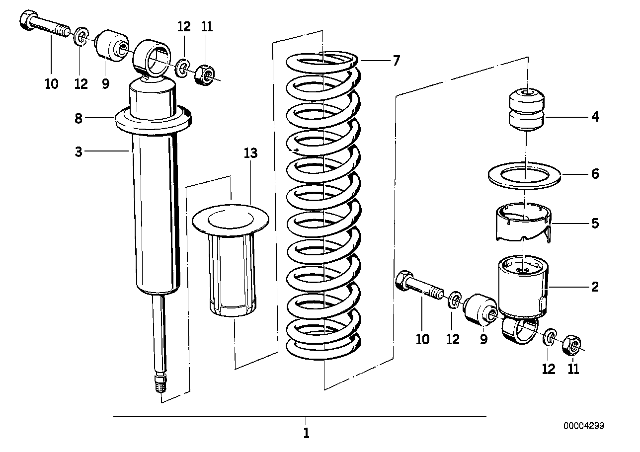 Genuine BMW 33531451356 65 Spring Strut, Rear (Inc.  & R 80 G/S) | ML Performance EU Car Parts
