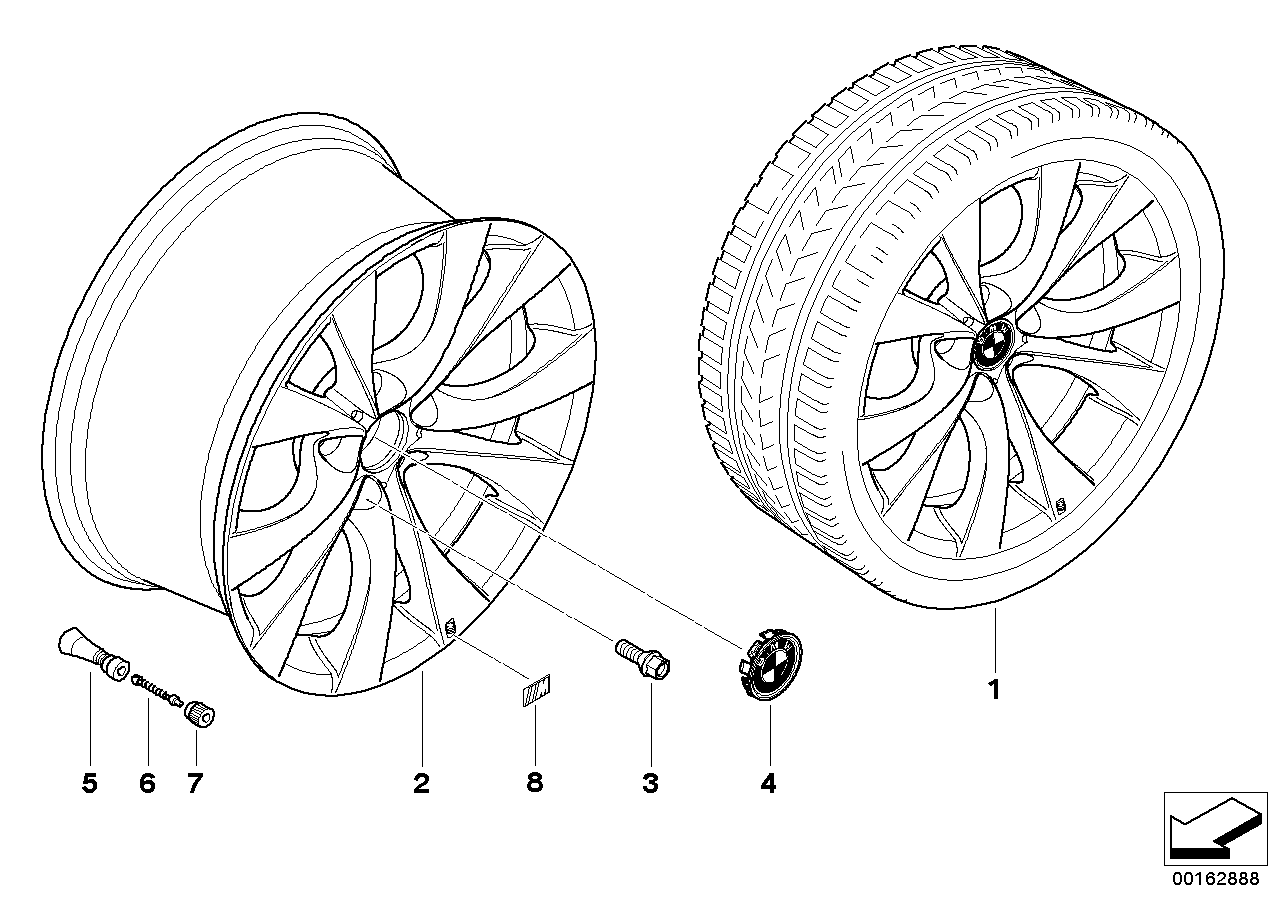 Genuine BMW 36118037349 E70 Light Alloy Rim 10JX20 ET:40 (Inc. X5) | ML Performance EU EU Car Parts