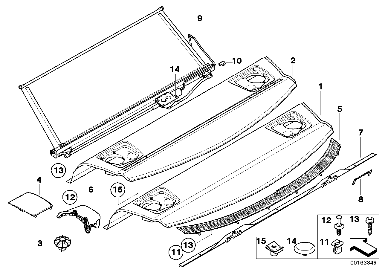 Genuine BMW 51466956513 E92 Rear Window Shelf ANTHRAZIT (Inc. 330xi, 335d & 335is) | ML Performance EU EU Car Parts