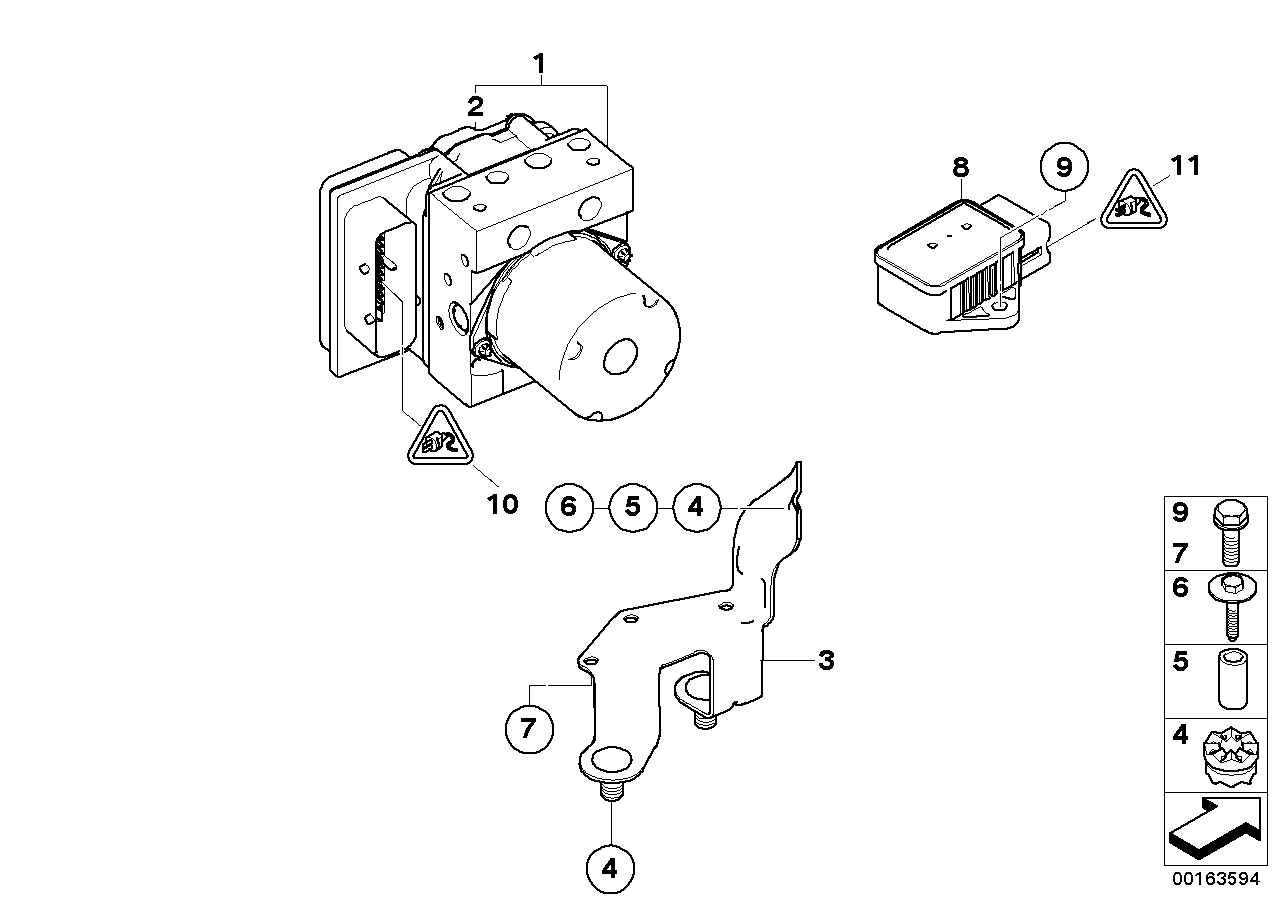 Genuine BMW 34516769708 E63 E61 E64 Rp Hydraulic Unit Dsc (Inc. 525i, 545i & 523i) | ML Performance EU EU Car Parts