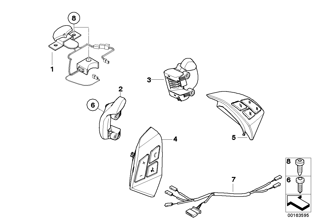 Genuine BMW 61316976396 E60 E63 E64 Wiring Set,Steering Wheel Electronic Ctr (Inc. 525i, 525d & 530i) | ML Performance EU EU Car Parts