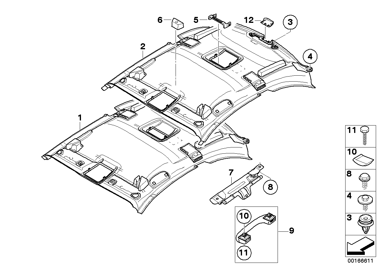 Genuine BMW 51448045115 E82 Headlining ANTHRAZIT (Inc. 135i, 118d & M Coupé)