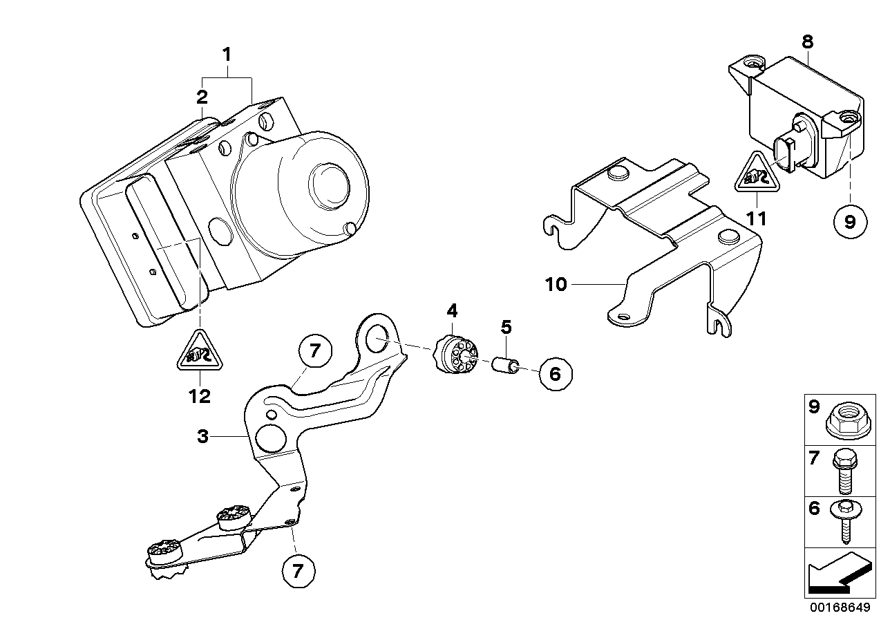 Genuine BMW 34516758066 E85 Bracket For Dsc Sensor (Inc. Z4 3.0i, Z4 2.0i & Z4 2.2i) | ML Performance EU EU Car Parts