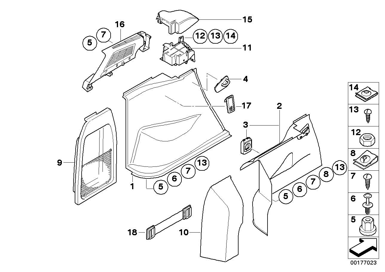 Genuine BMW 51473453630 E83 Left Trunk Trim ANTHRAZIT (Inc. X3) | ML Performance EU EU Car Parts