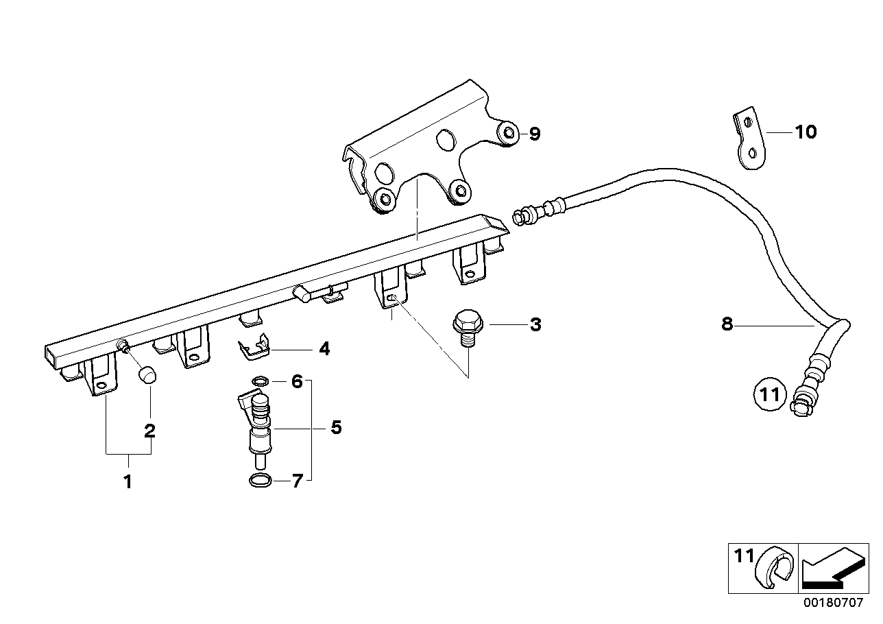 Genuine BMW 13537556954 E93 E90 E92 Injection Tube (Inc. 328xi, 328i & 128i) | ML Performance EU EU Car Parts
