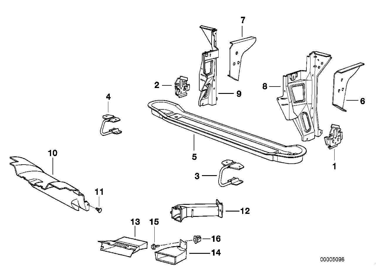 Genuine BMW 41141958041 E32 Support Bumper Bracket Left (Inc. 740iL, 730iL & 750iLS) | ML Performance EU EU Car Parts