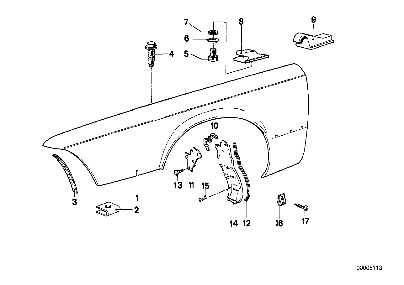 Genuine BMW 41351920794 E24 Side Panel, Front Right (Inc. 628CSi, 635CSi & M635CSi) | ML Performance EU EU Car Parts