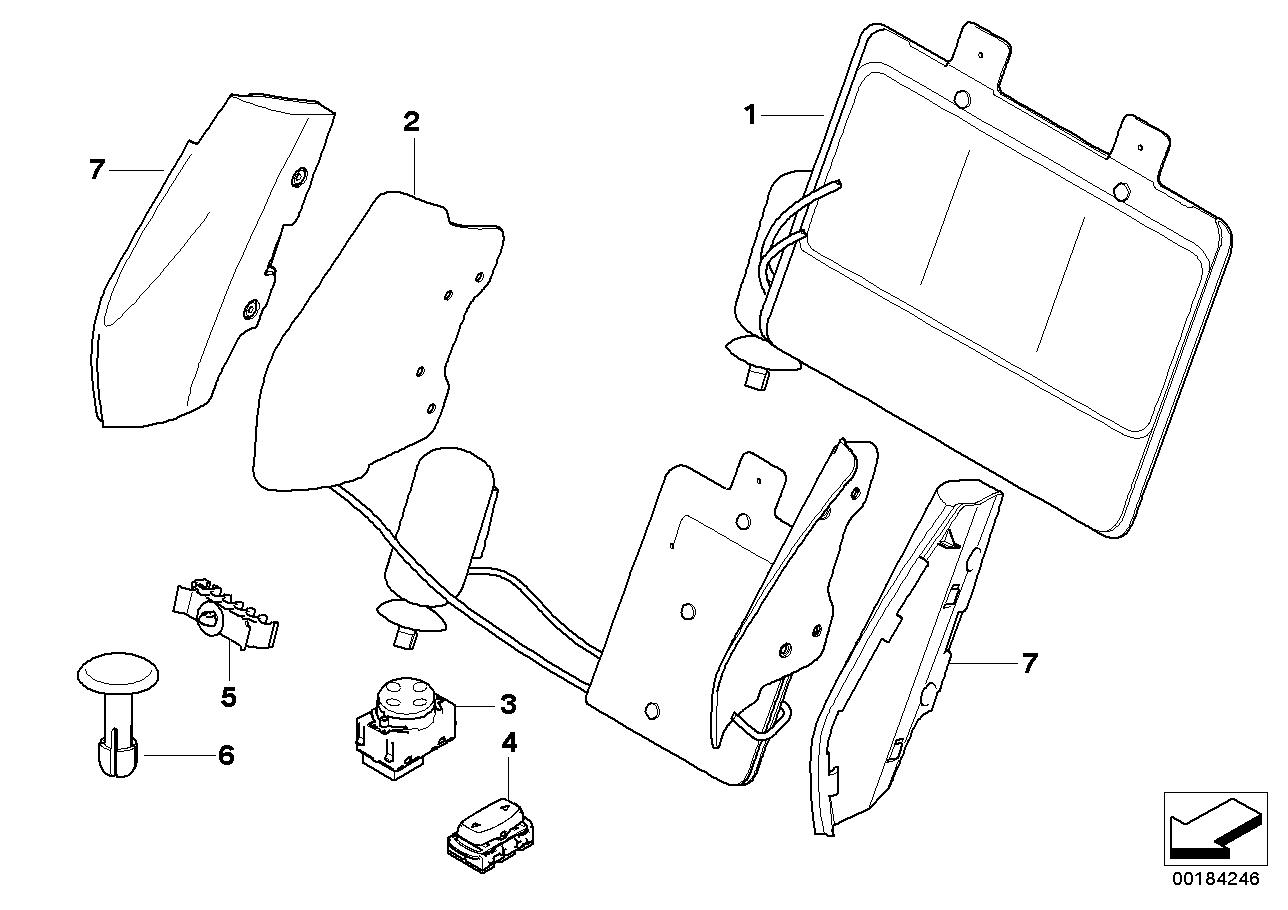 Genuine BMW 52109113361 E93 Backrest Width Adjustment (Inc. 325d, 335is & 320i) | ML Performance EU EU Car Parts