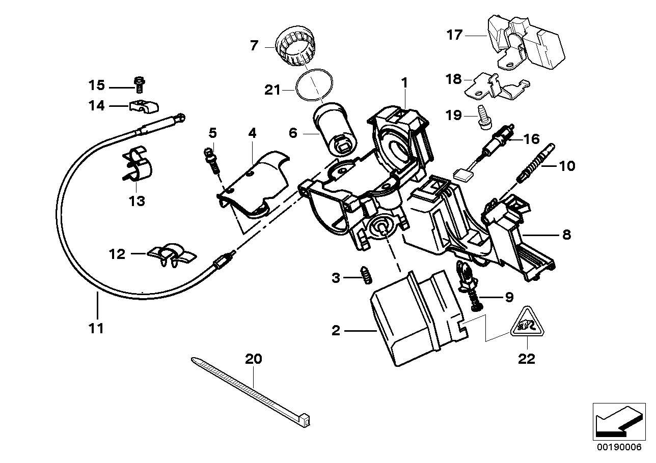 Genuine BMW 32321095996 E39 E38 Interlock Steering Lock (Inc. 735iL, 523i & L7) | ML Performance EU EU Car Parts